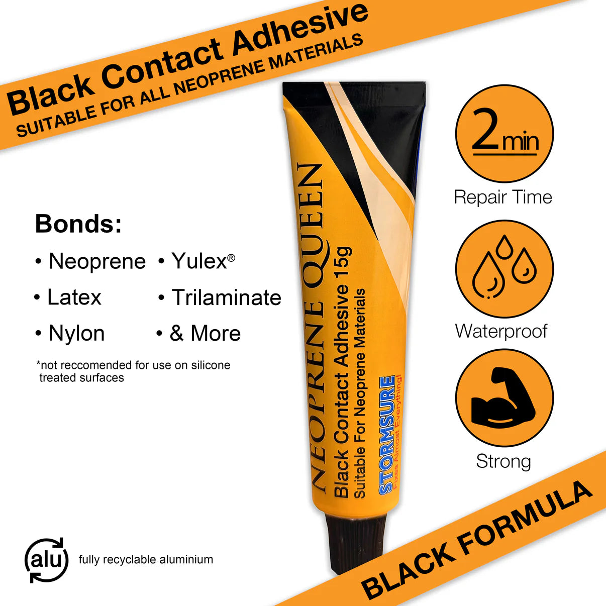 Neoprene Queen 15g Black Contact Adhesive image 1